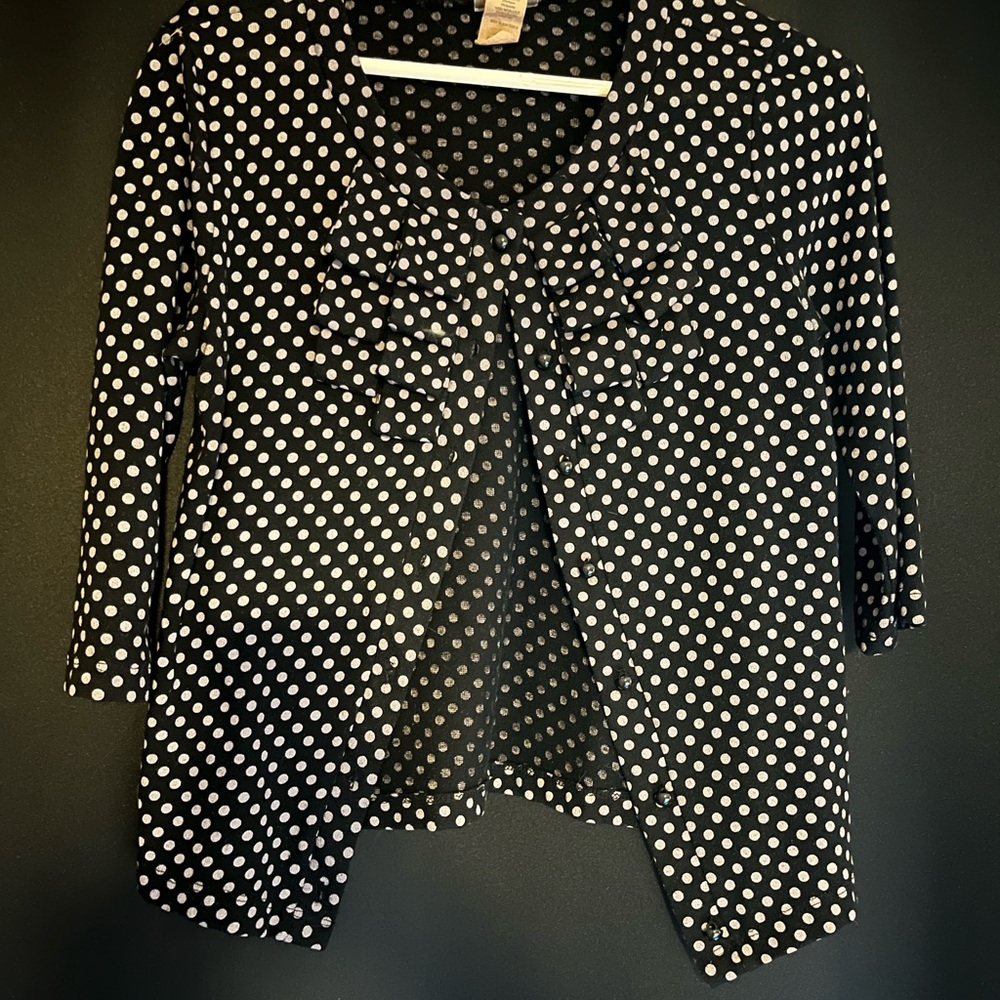 Pretty Good Black and White Polka Dot Sweater